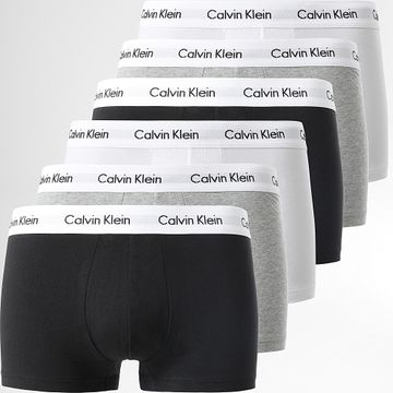 Calvin Klein - Pack de 6 Boxers U2664G Negro Blanco Gris Heather
