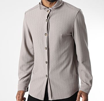 Frilivin - Camisa Manga Larga Beige Topo