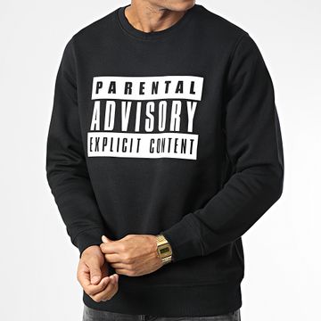Parental Advisory - Big Front Logo Sudadera cuello redondo Negro Blanco