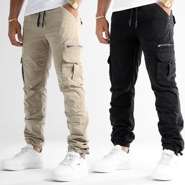 LBO - Lote de 2 pantalones cargo 1070546 Negro Beige