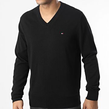 Tommy Hilfiger - Jersey cuello pico 1995 0956 Negro