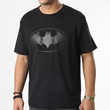 DC Comics - Oversize Camiseta Large Glitter Logo Negro