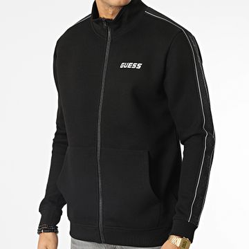 Guess - Chaqueta con cremallera y rayas Z2YQ10-KB3P2 Negro