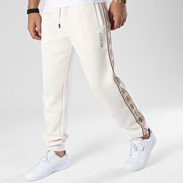 Guess - Pantalones de chándal a rayas Z2YB09-KB3P2 Beige