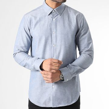 LBO - Camisa de manga larga 2732 Azul marino jaspeado