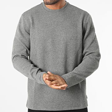 Guess - M3RP01-KBIS0 Sudadera cuello redondo Gris jaspeado