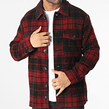 Only And Sons - Camisa de cuadros rojos y negros Cane Check