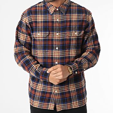 Levi's - Camisa a cuadros de manga larga 19573 Beige Negro Burdeos