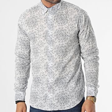 Deeluxe - Willard 03T4600M Blanco Azul Camisa Manga Larga