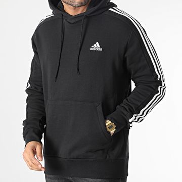 Adidas Performance - Sudadera con capucha a rayas IC0435 Negro