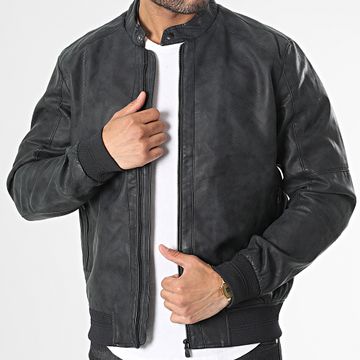Teddy Smith - Leonel Chaqueta de piel sintética 12015771D Negro