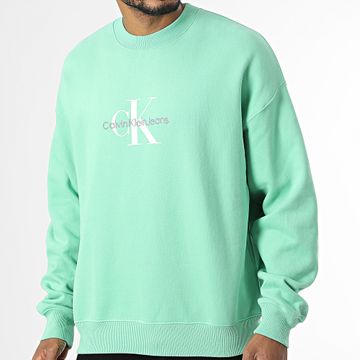 Calvin Klein - Crewneck Oversize Sudadera Grande 3161 Verde claro
