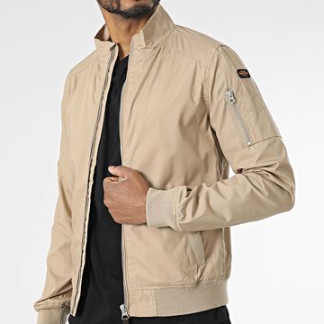 Schott NYC - Chaqueta con cremallera Kenny SLIM FIT Beige