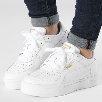 Puma - Zapatillas Mujer Cali Dream Cuero 392730 Puma Blanco Puma Negro