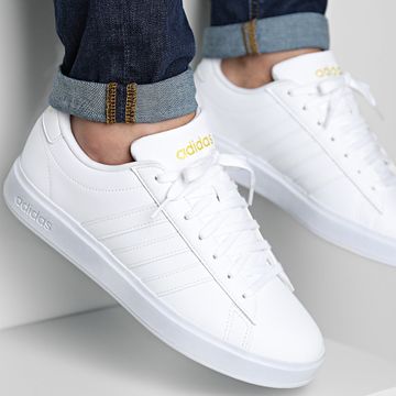 Adidas Performance - Grand Court 2.0 Zapatillas GW9213 Calzado Blanco Oro Metálico