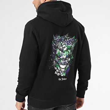 DC Comics - Sudadera con capucha Joker Graff Logo Negro Blanco