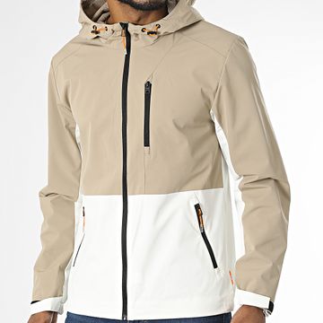 Only And Sons - Gilbert Chaqueta con capucha y cremallera Beige Blanco
