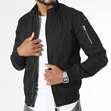 Schott NYC - Chaqueta Kenny SLIM FIT Zip Negra
