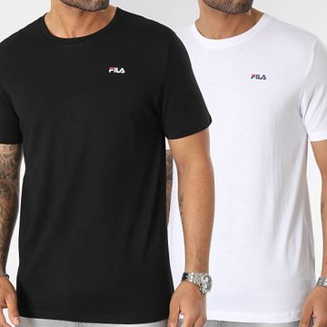 Fila - Lote de 2 camisetas Brod FAM0083 Negro Blanco