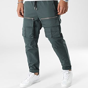 Frilivin - Pantalón cargo verde oscuro