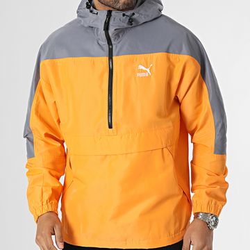 Puma - Chaqueta con capucha Outdoor 538364 Naranja Gris