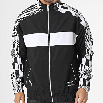 Puma - BMW Motorsport 538111 Chaqueta con cremallera a rayas negra
