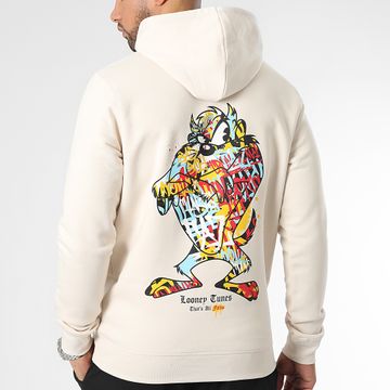 Looney Tunes - Sudadera con capucha Taz Graff Beige
