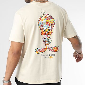 Looney Tunes - Camiseta oversize Tweety Graff grande Beige