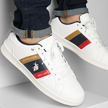 US Polo ASSN - Bosona Blanco Azul Marino Rojo Zapatillas