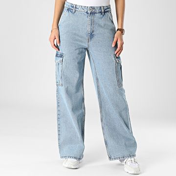 Only - Vaqueros Hope Blue Wash Cargo para mujer