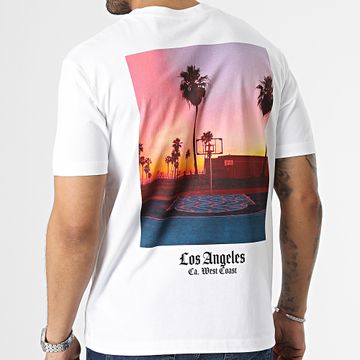 Luxury Lovers - Oversize Camiseta Large Los Angeles Zapatillasball Blanco