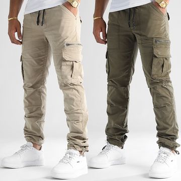 LBO - Juego De 2 Pantalones Cargo 1070546 Beige Verde Caqui
