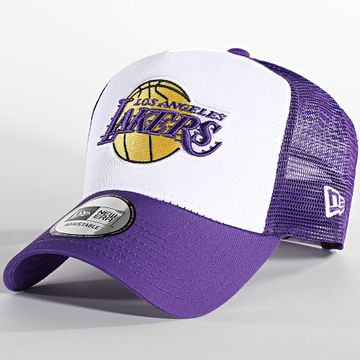 New Era - Los Angeles Lakers Color Block Trucker Cap Purple White