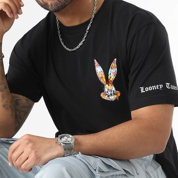 Looney Tunes - Camiseta oversize mangas grandes Bugs Bunny Graff Negro