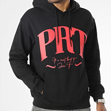 PRT - Bay Hoodie Negro Rojo
