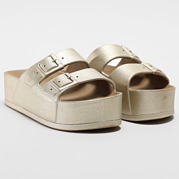 Cacatoès - Caipirinha Sandalias de mujer en oro metalizado