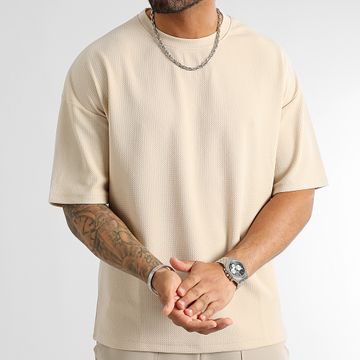 LBO - Camiseta oversize grande 0212 Beige claro