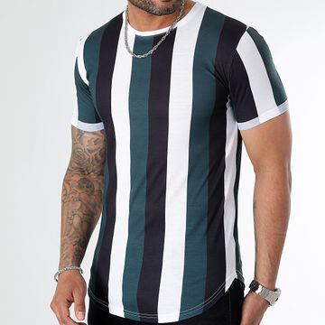 LBO - Oversize Stripe Camiseta 2963 Negro Blanco Verde