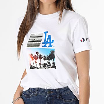 Champion - Camiseta Mujer 116469 Los Angeles Dodgers Blanco