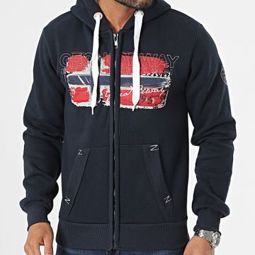 Geographical Norway - Sudadera con cremallera azul marino