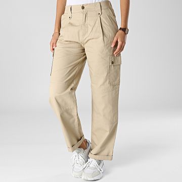 Only - Pantalones cargo rectos para mujer New Saige Beige