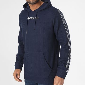 Reebok - Reebok Identity Vector Tape Sudadera con capucha HZ3369 Azul marino
