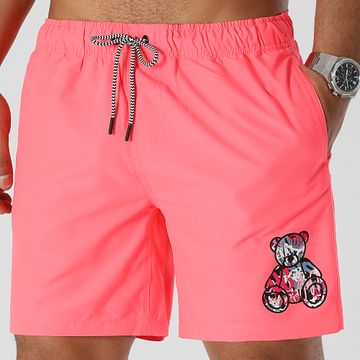 Teddy Yacht Club - Shorts de baño Essentials Art Series Rosa Fluo