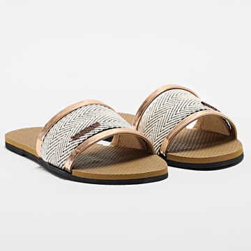 Havaianas - Chanclas Trancoso Premium Oro Blanco Mujer