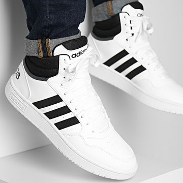 Adidas Originals - Hoops 3 Mid Zapatillas GW3019 Nube Blanco Core Negro