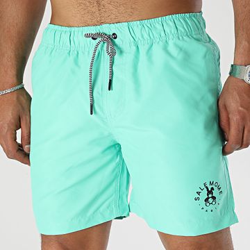 Sale Môme Paris - Short De Bain Pequeño Conejo Verde Negro