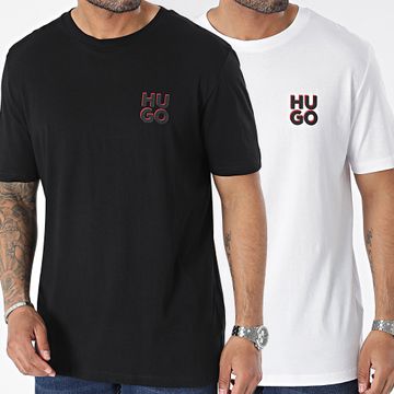 HUGO - Juego de 2 camisetas Dimento 50492550 Negro Blanco