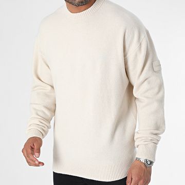 Calvin Klein - Sudadera cuello redondo Lycra Blend Comfort 0401 Beige