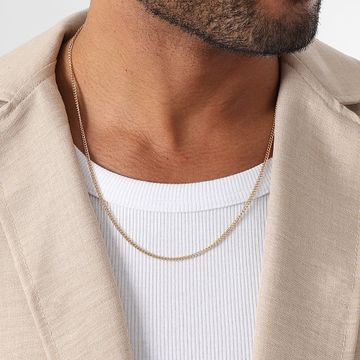 LBO - Collar de cadena rizada de oro de 2,5 mm