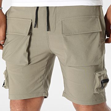 John H - Pantalones cortos cargo caqui verdes